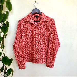 Land’s End Button Down Blouse No Iron Size 10